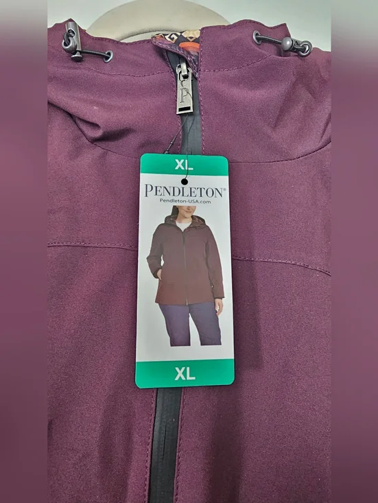 Pendleton Winterbloom Jacket XL NWT Waterproof Hooded Coat Plum Boho Outdoor - Picture 3 of 9